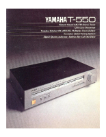 Yamaha T-550 - Owners Manual 